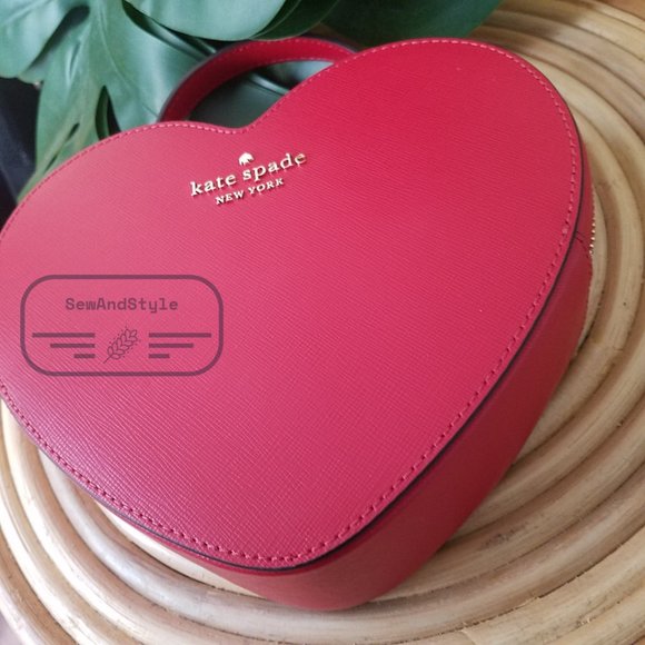 ♥️ Kate Spade NWT New York Crossbody Red Love Shack Heart Purse Valentine - Picture 8 of 16